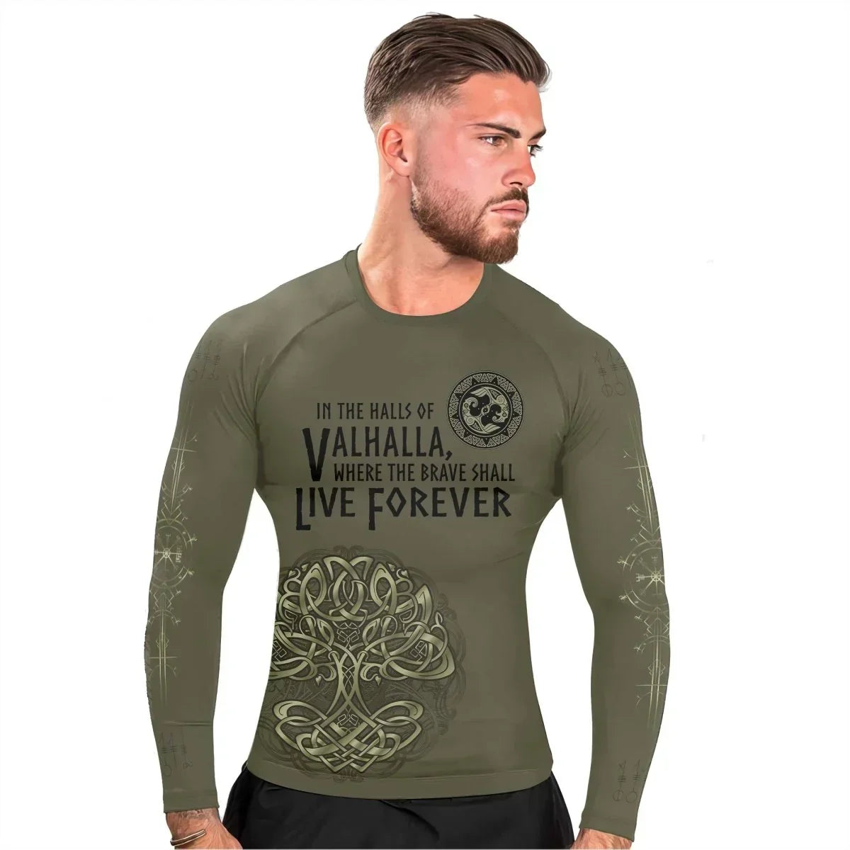 Viking Victory or Valhalla Men's Long Sleeve Rash Guard