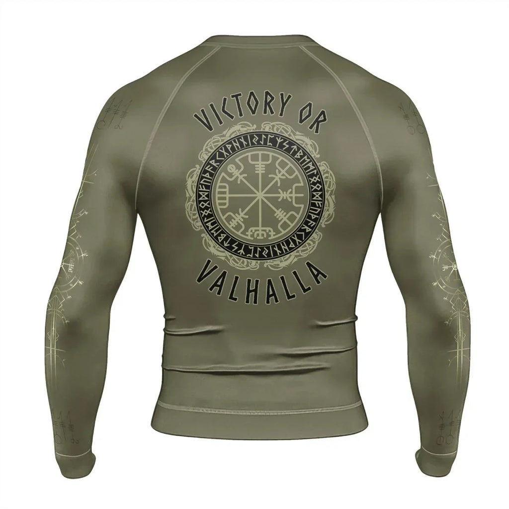 Viking Victory or Valhalla Men's Long Sleeve Rash Guard