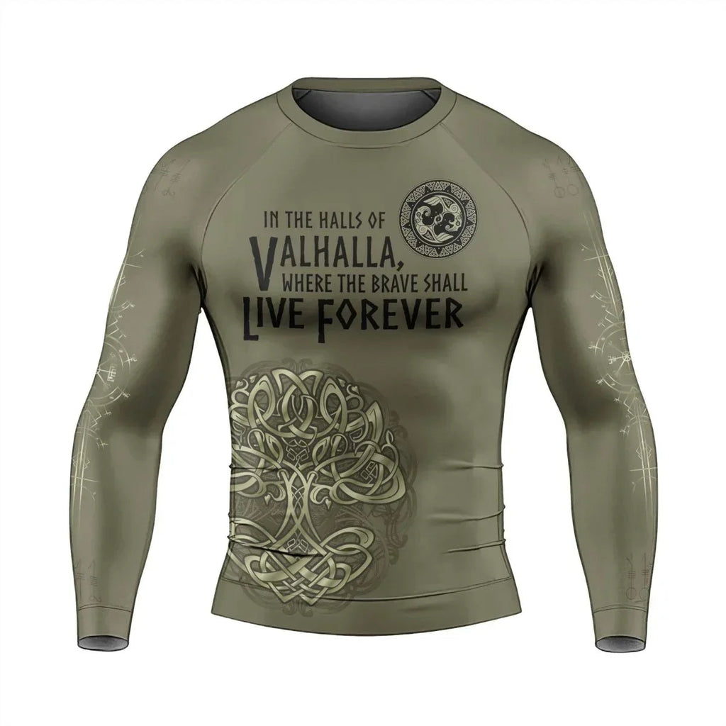 Viking Victory or Valhalla Men's Long Sleeve Rash Guard