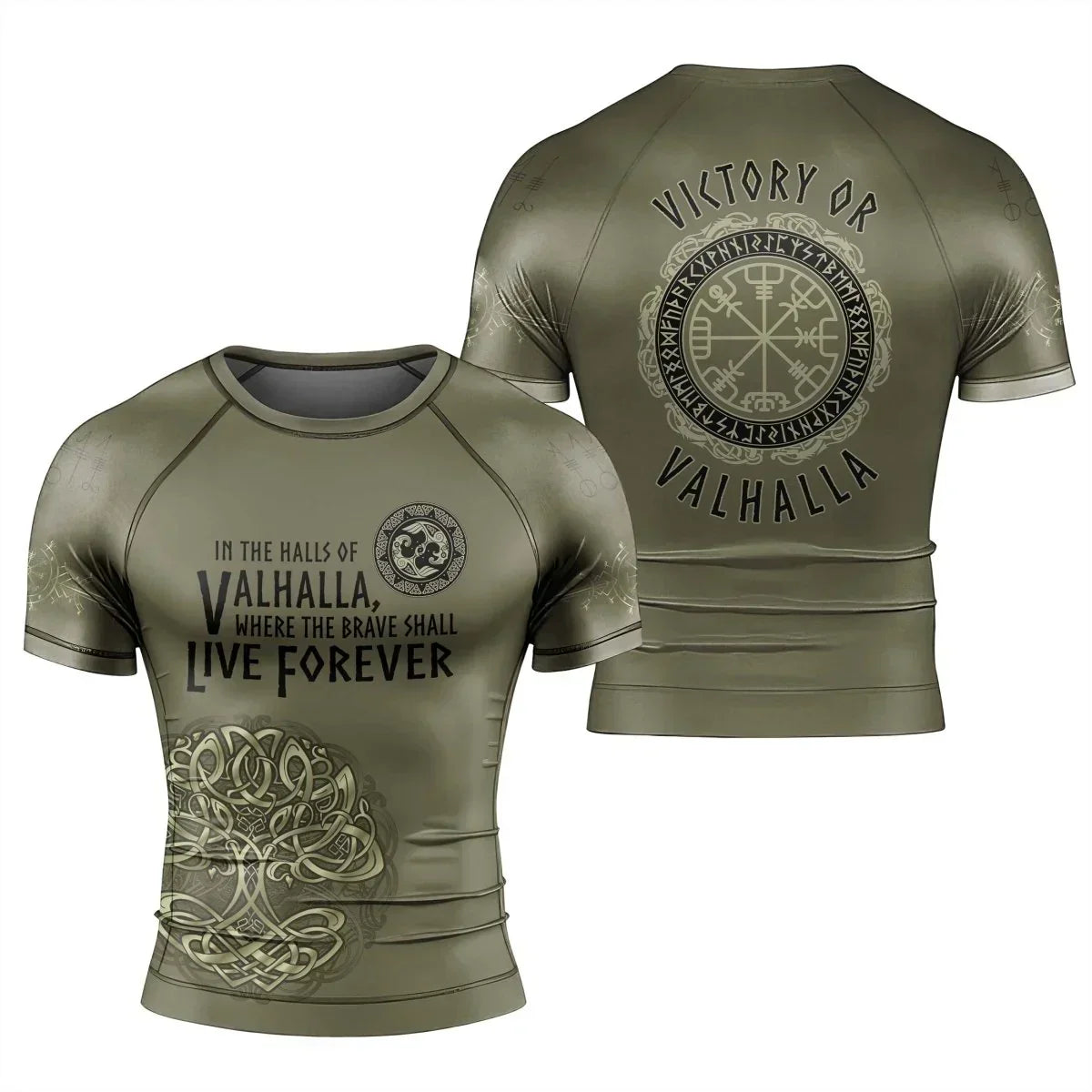 Viking Victory or Valhalla Men's Short Sleeve Rash Guard