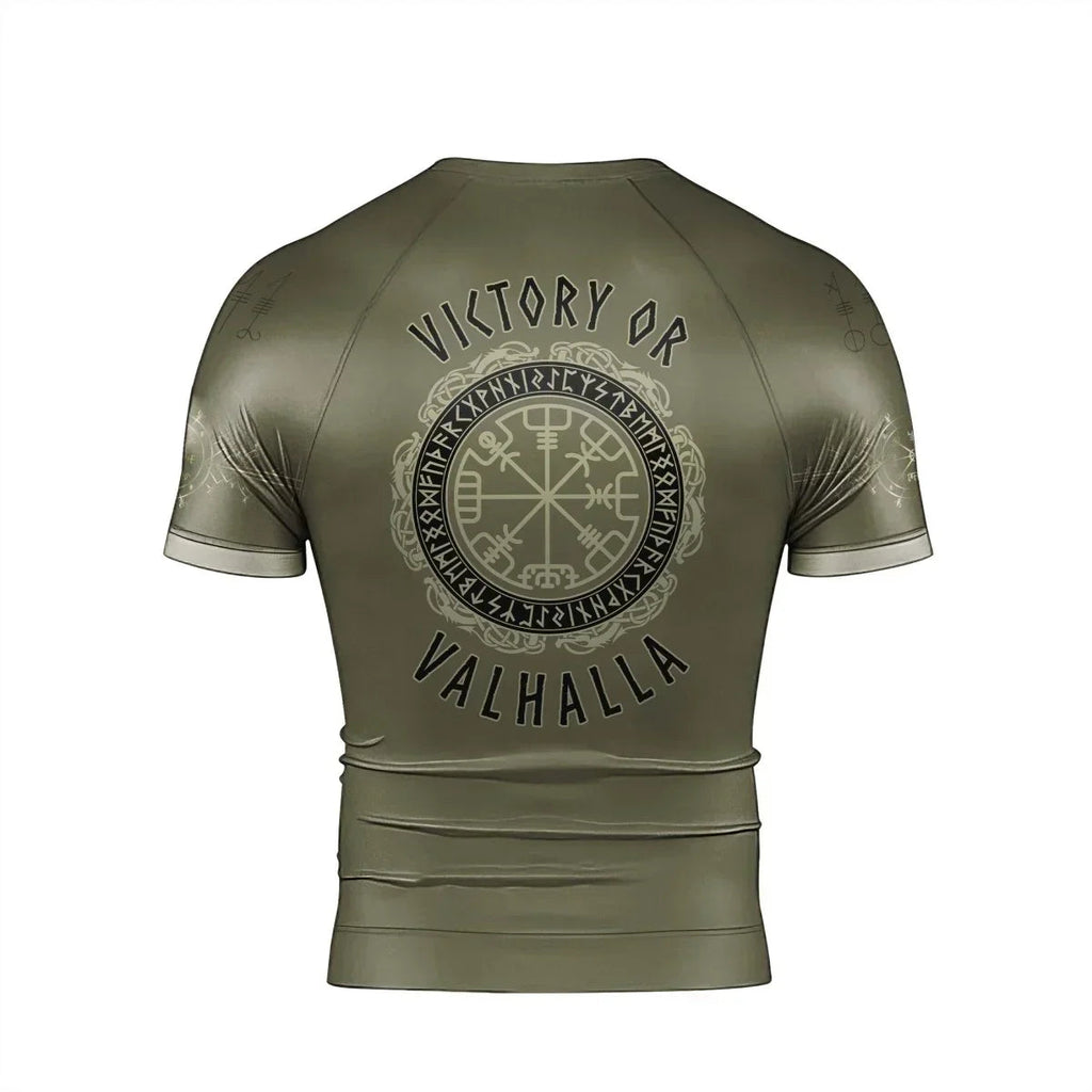Viking Victory or Valhalla Men's Short Sleeve Rash Guard