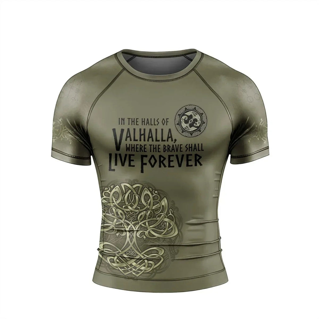 Viking Victory or Valhalla Men's Short Sleeve Rash Guard