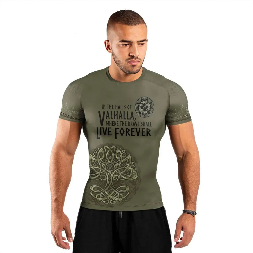 Viking Victory or Valhalla Men's Short Sleeve Rash Guard