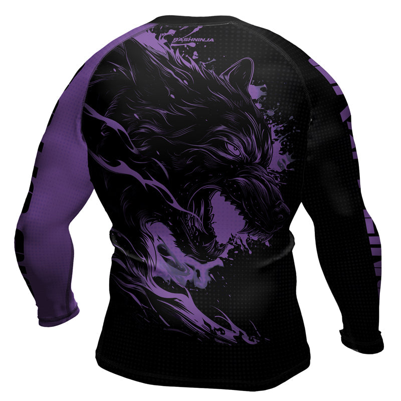 Rashninja Snarling Wolf Men's Long Sleeve Rash Guard