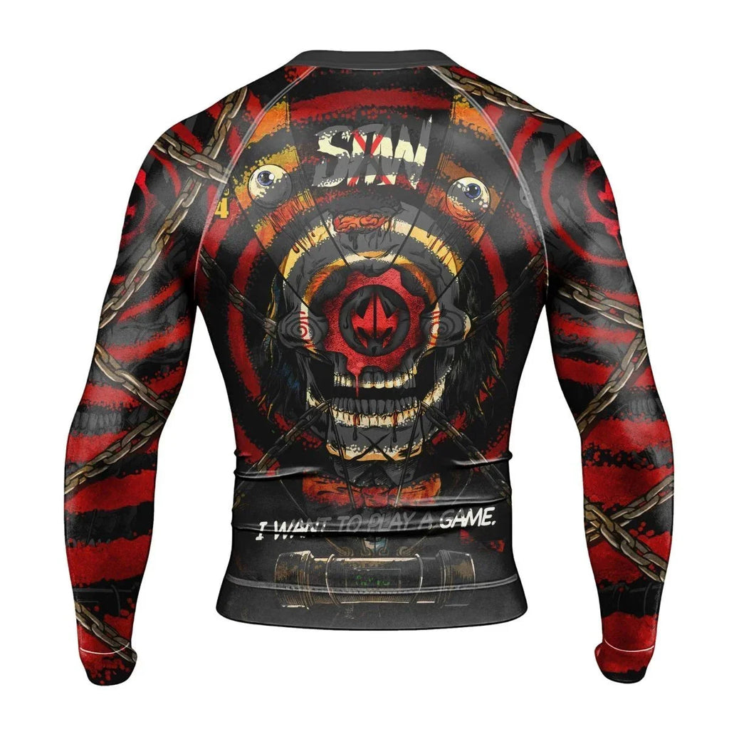 Wanna Play A Jigsaw Game Men's Long Sleeve Rash Guard