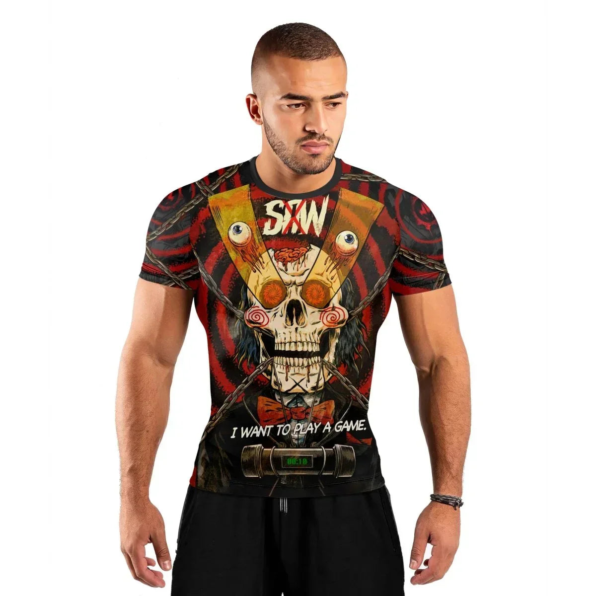 Wanna Play A Jigsaw Game Men's Short Sleeve Rash Guard