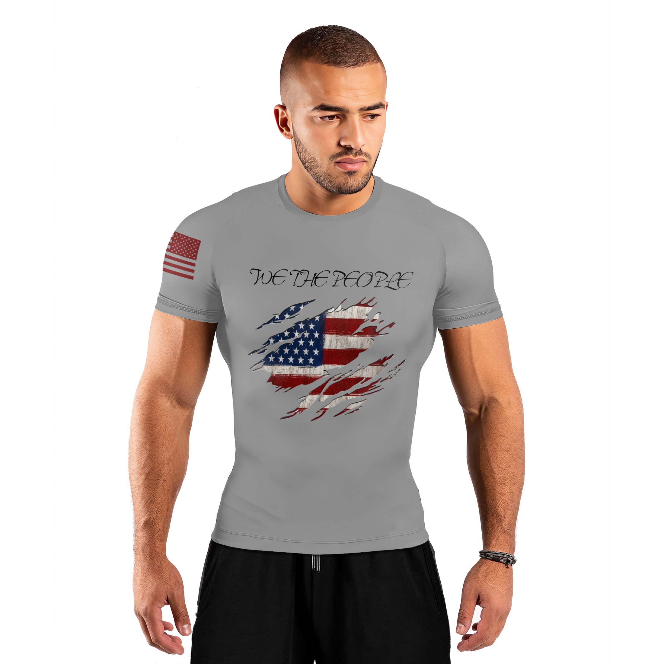 We The People Men's Short Sleeve Rash Guard
