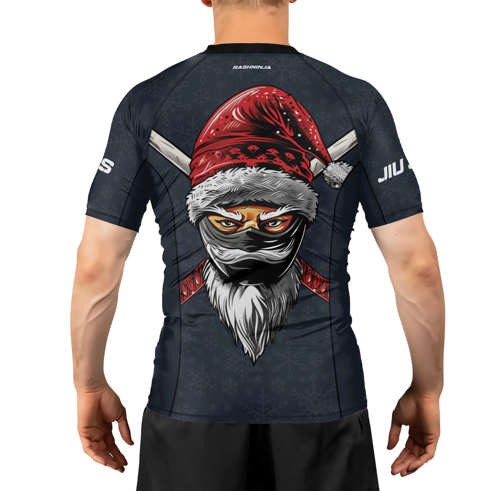 Rashninja Christmas Ninja XMAS Men's Short Sleeve Rash Guard