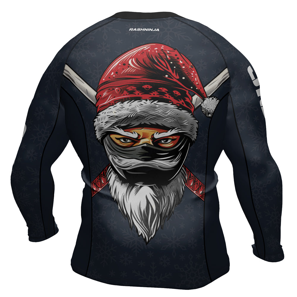 Rashninja Christmas Ninja XMAS Men's Long Sleeve Rash Guard