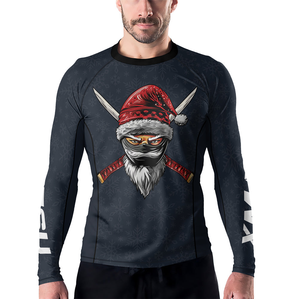 Rashninja Christmas Ninja XMAS Men's Long Sleeve Rash Guard