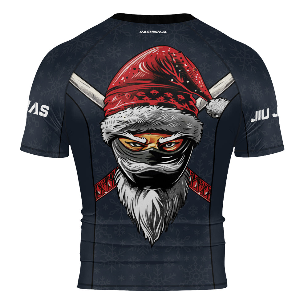 Rashninja Christmas Ninja XMAS Men's Short Sleeve Rash Guard