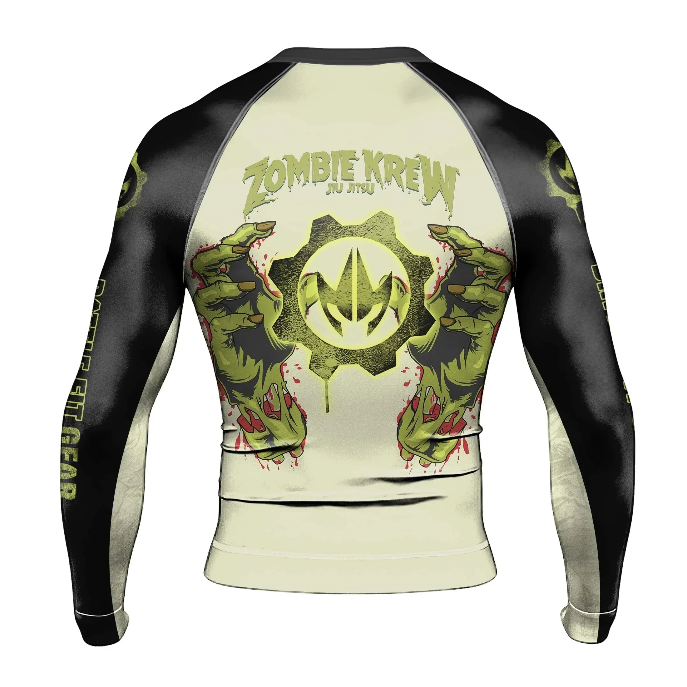 Zombie Knew Jiu Jitsu Men's Long Sleeve Rash Guard