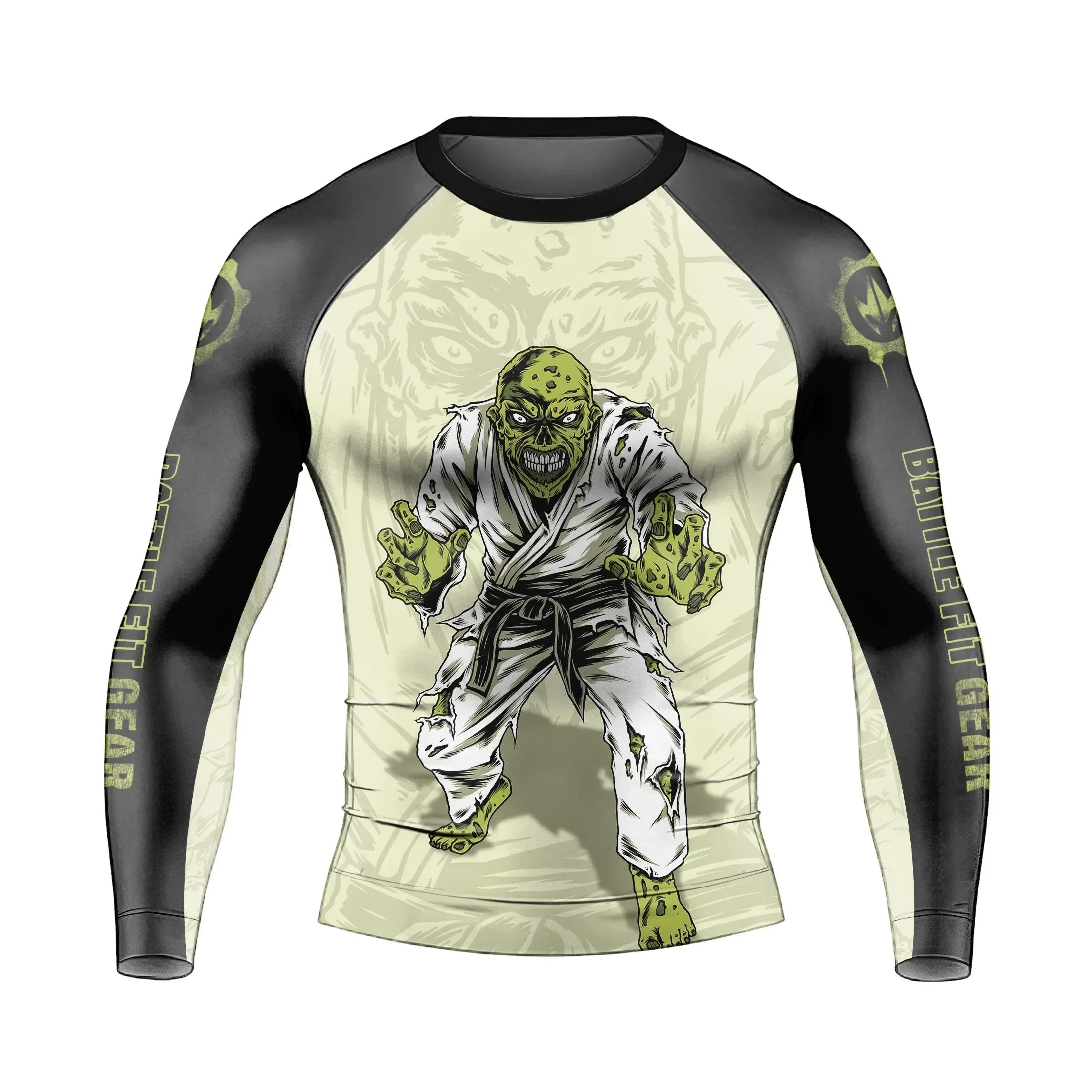 Zombie Knew Jiu Jitsu Men's Long Sleeve Rash Guard