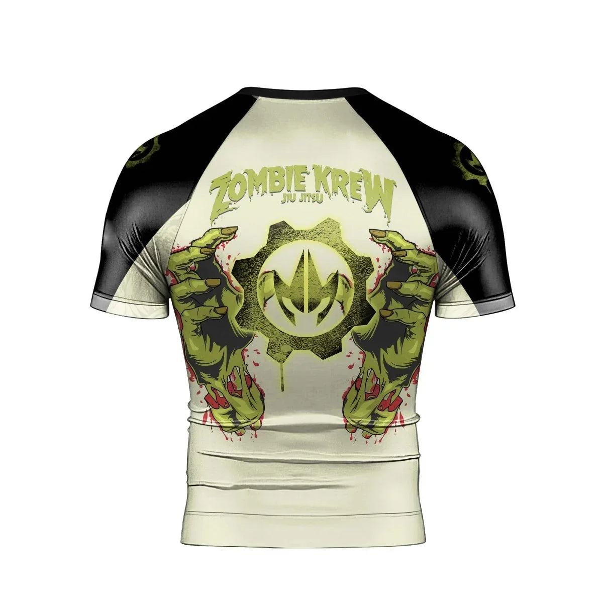 Zombie Knew Jiu Jitsu Men's Short Sleeve Rash Guard