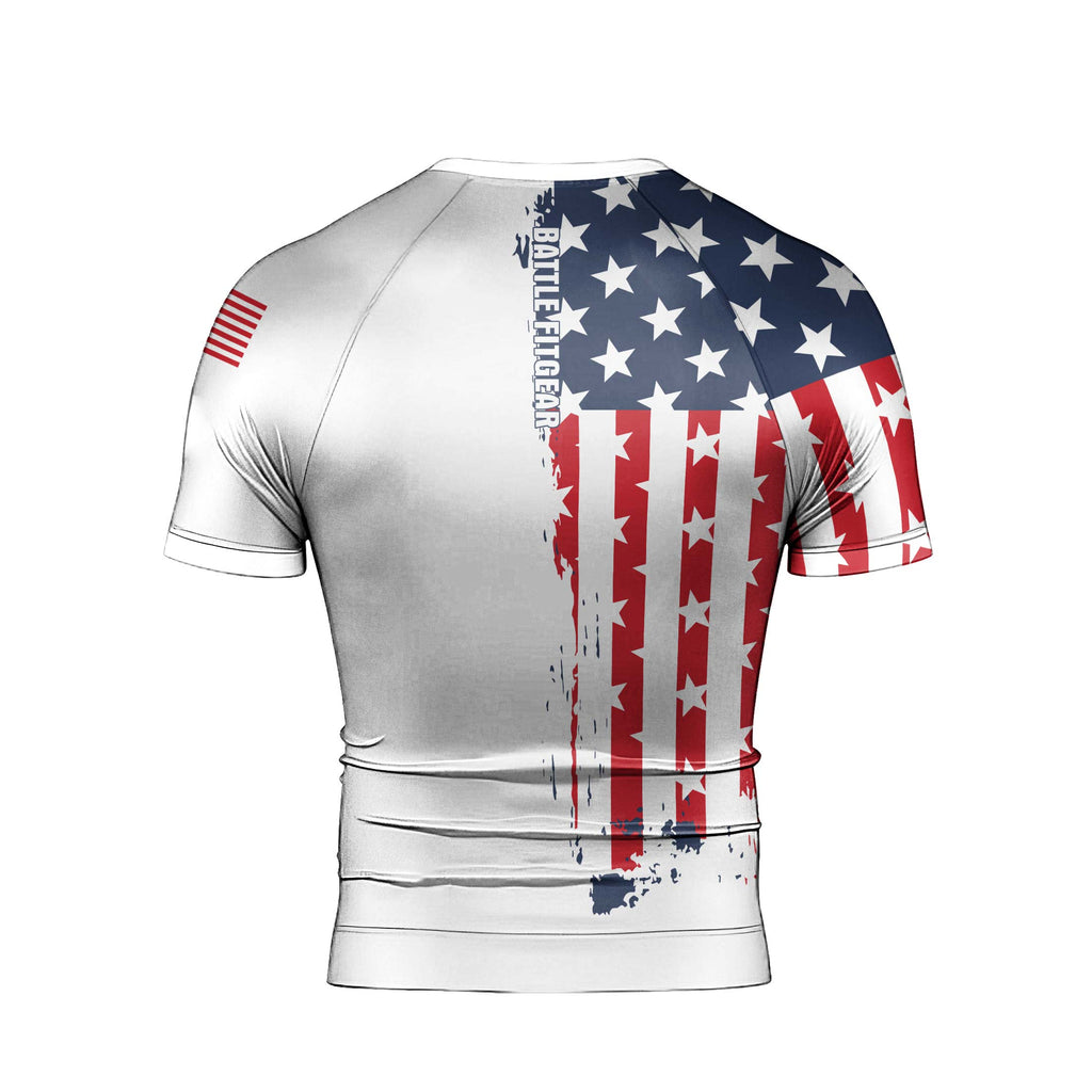 American Warrior Men's Short Sleeve Rash Guard