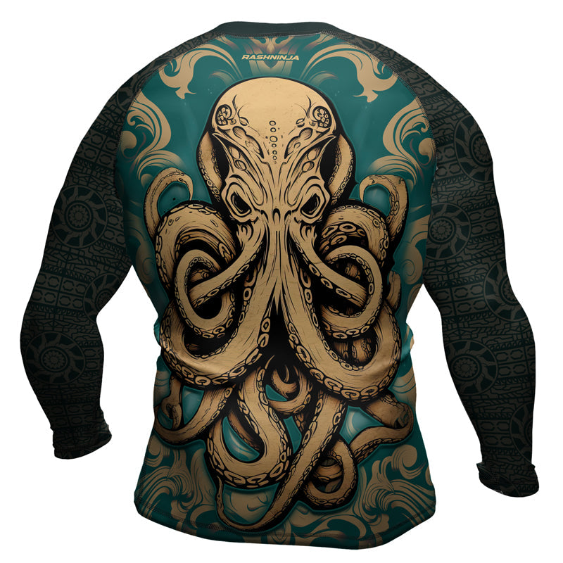 Rashninja Octopus Dominion Men's Long Sleeve Rash Guard