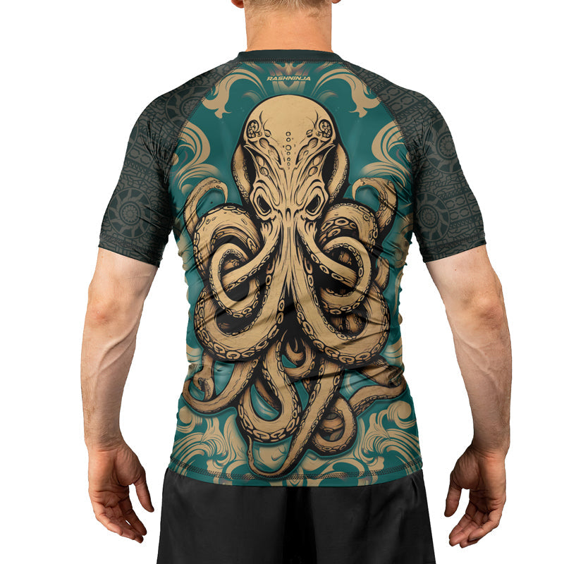 Rashninja Octopus Dominion Men's Short Sleeve Rash Guard