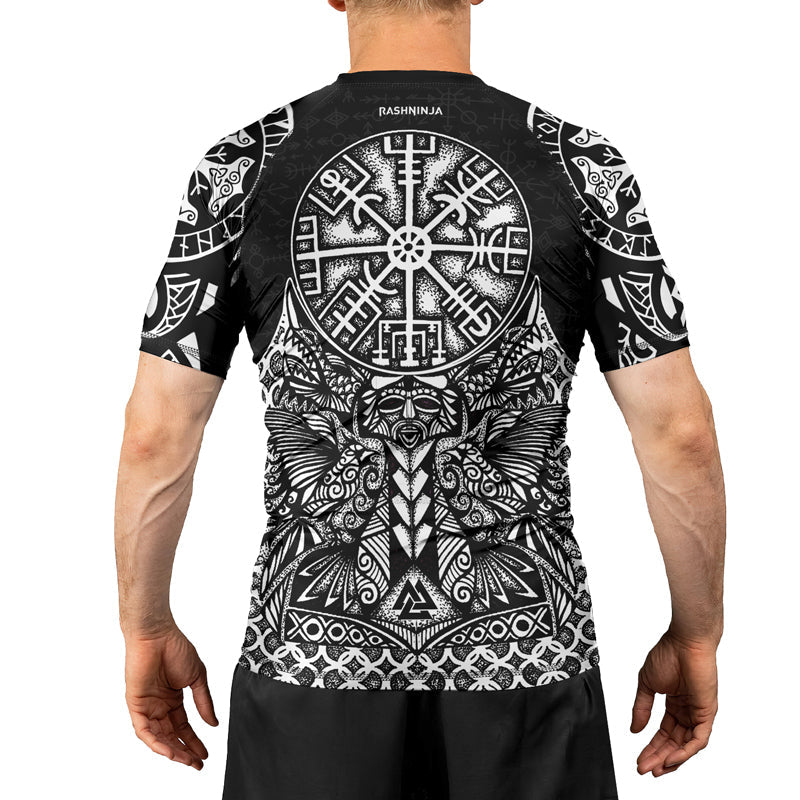 Rashninja Guidance of Odin Men's Short Sleeve Rash Guard