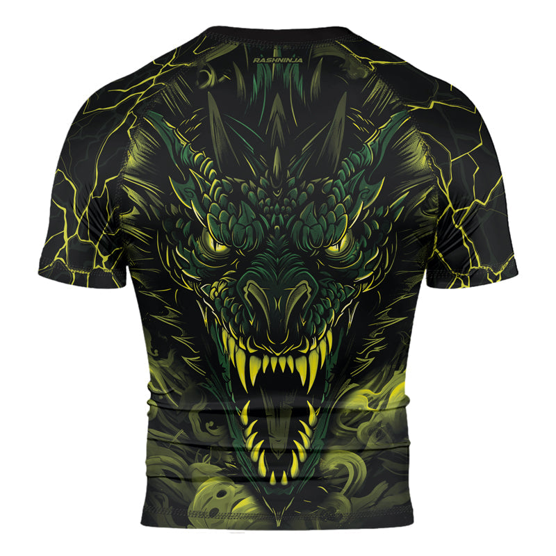 Rashninja Dragon Green Men's Short Sleeve Rash Guard