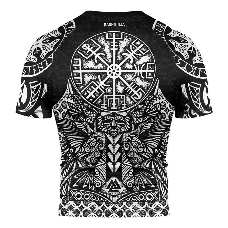 Rashninja Guidance of Odin Men's Short Sleeve Rash Guard
