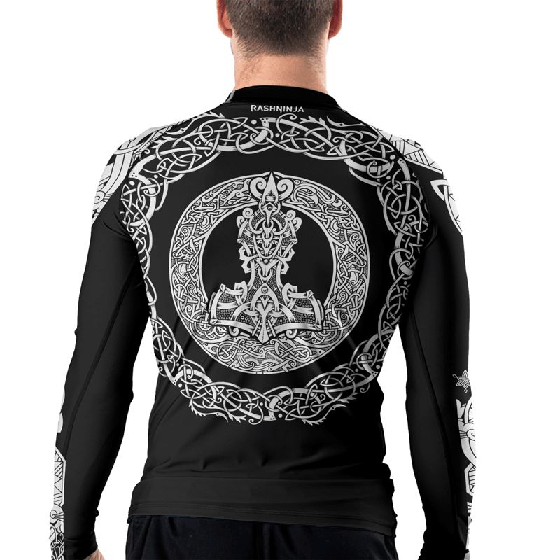 Rashninja Thor's Mighty Hammer Men's Long Sleeve Rash Guard