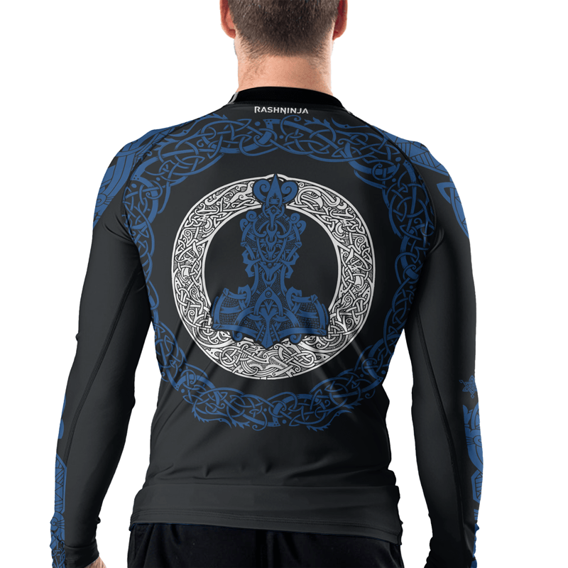 Rashninja Thor's Mighty Hammer Men's Long Sleeve Rash Guard