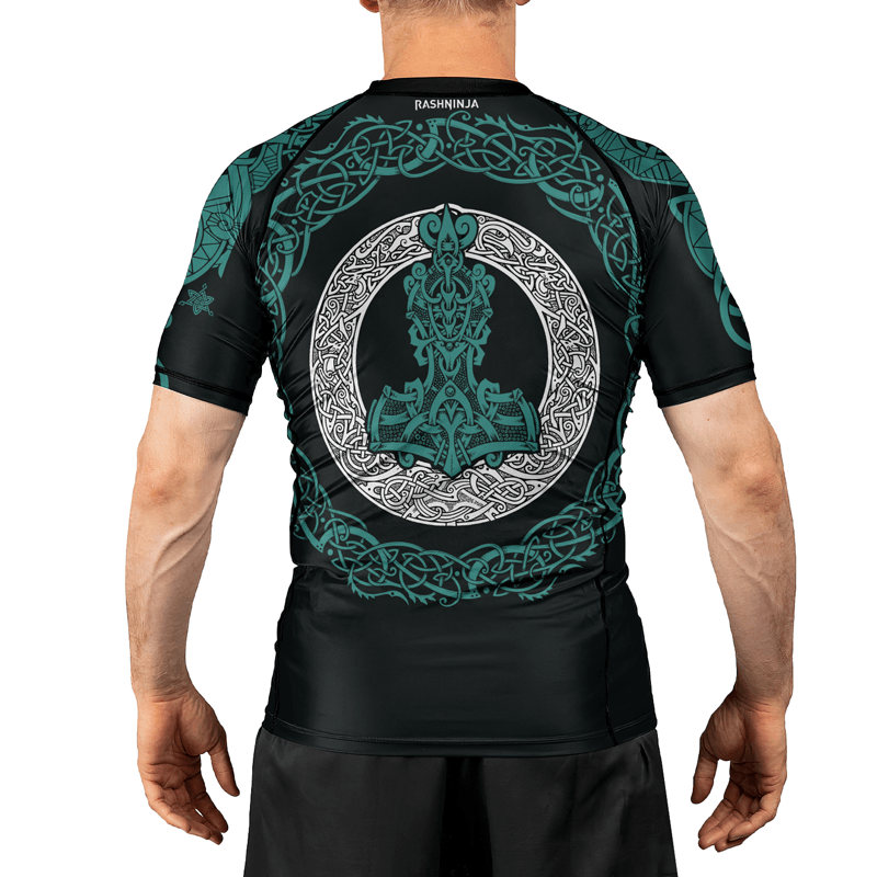 Rashninja Thor's Mighty Hammer Men's Short Sleeve Rash Guard