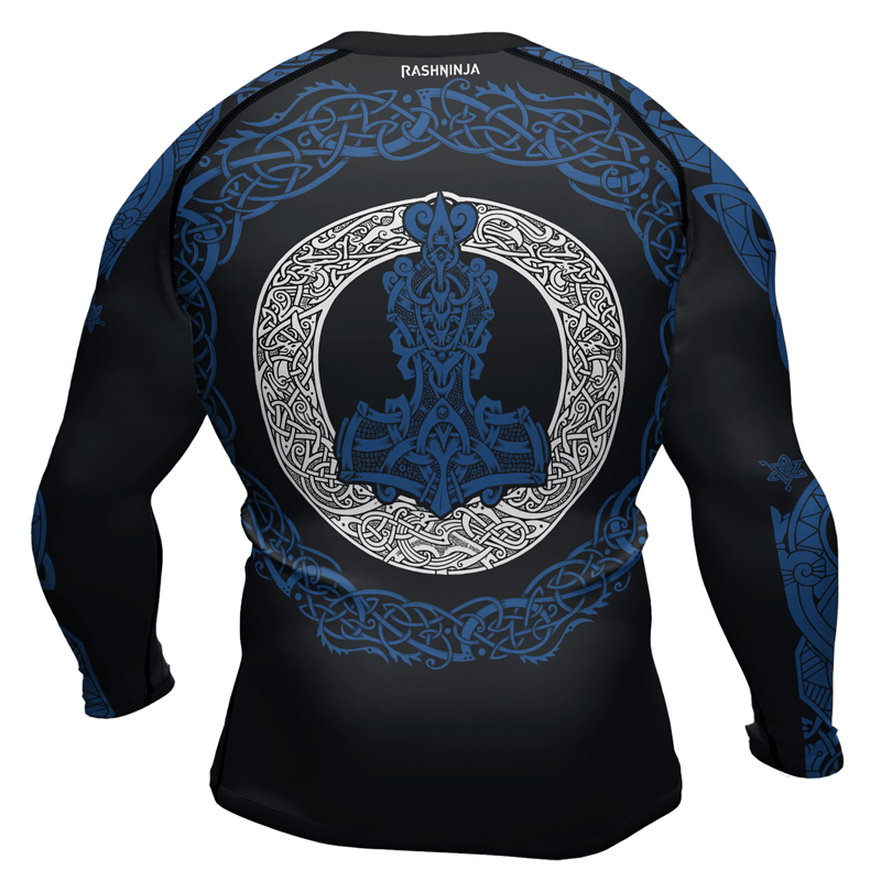Rashninja Thor's Mighty Hammer Men's Long Sleeve Rash Guard