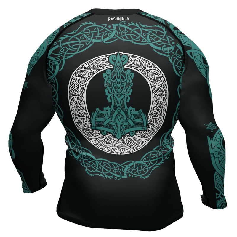 Rashninja Thor's Mighty Hammer Men's Long Sleeve Rash Guard