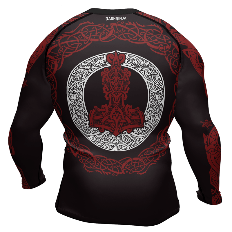 Rashninja Mjolnir's Might Men's Long Sleeve Rash Guard