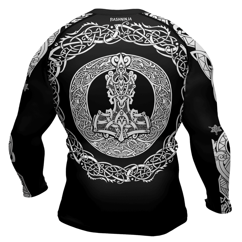 Rashninja Thor's Mighty Hammer Men's Long Sleeve Rash Guard