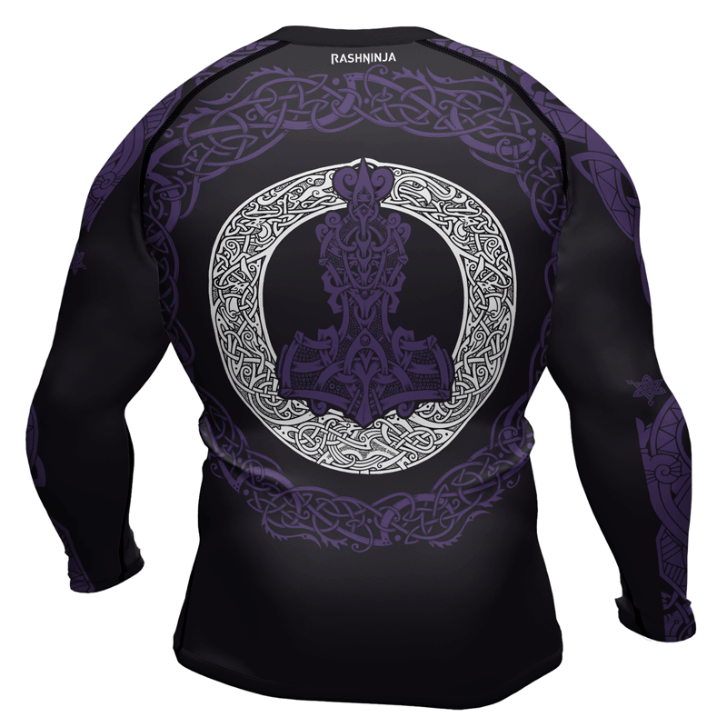 Rashninja Thor's Mighty Hammer Men's Long Sleeve Rash Guard