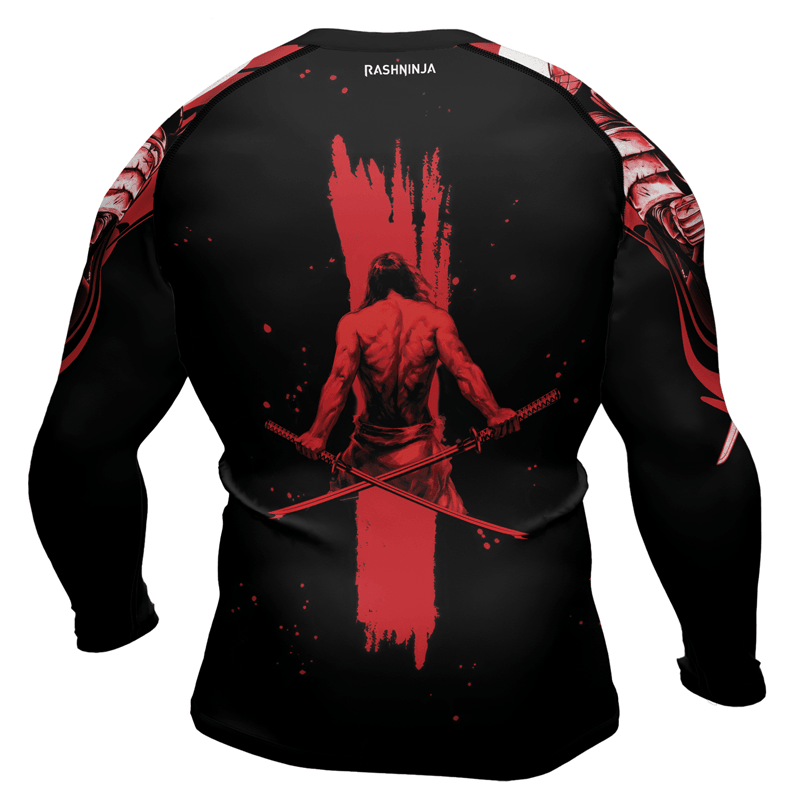 Rashninja Katana Master Samurai Swordplay Men's Long Sleeve Rash Guard