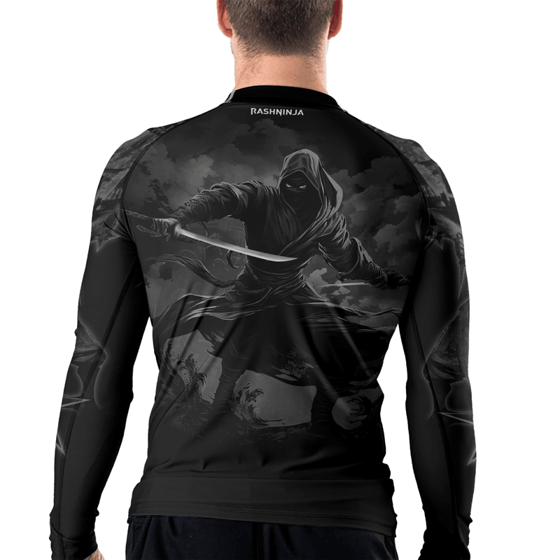 Rashninja Warrior's Whispers Men's Long Sleeve Rash Guard