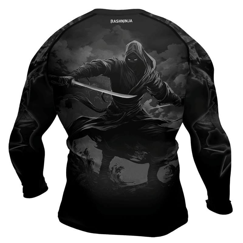 Rashninja Warrior's Whispers Men's Long Sleeve Rash Guard