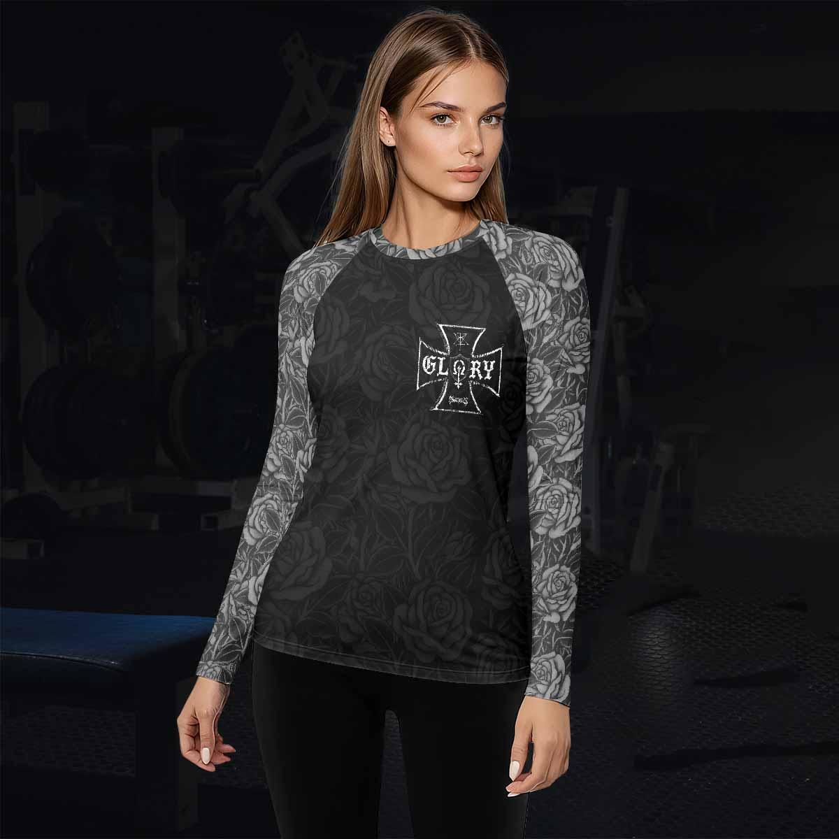 Black Rose Madonna Rash Guard