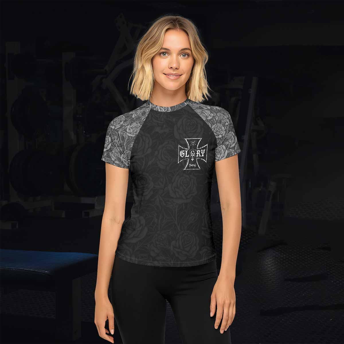 Black Rose Madonna Rash Guard