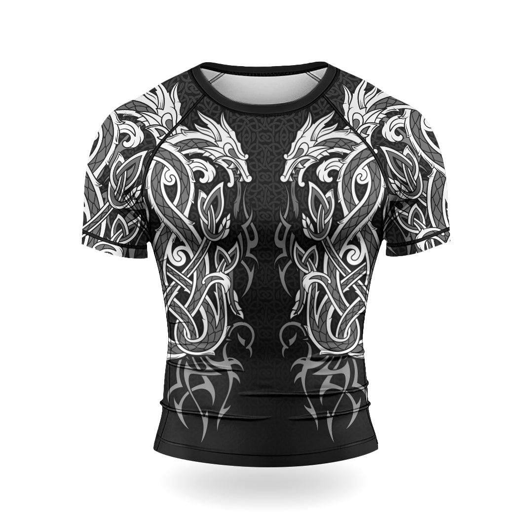 Rashninja Viking Dragon Majesty Ranked Men's Short Sleeve Rash Guard