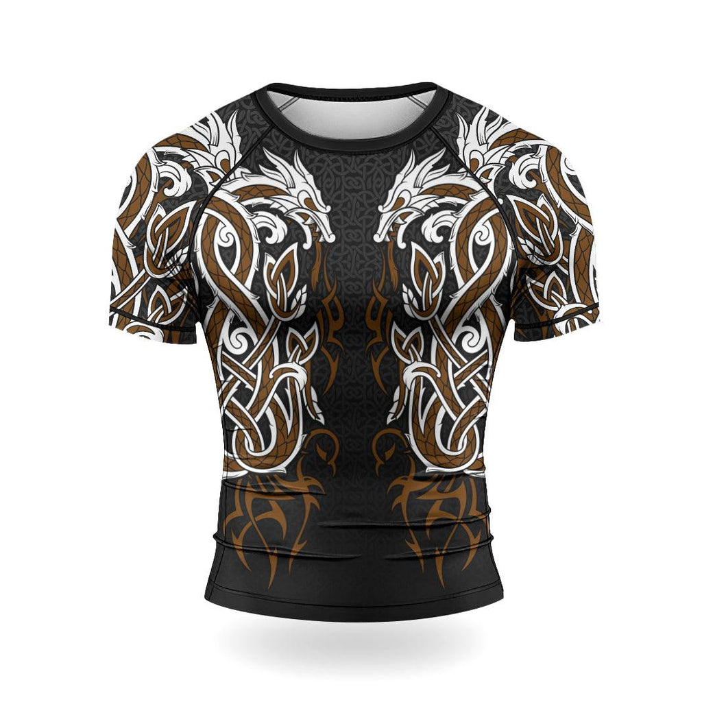 Rashninja Viking Dragon Majesty Ranked Men's Short Sleeve Rash Guard