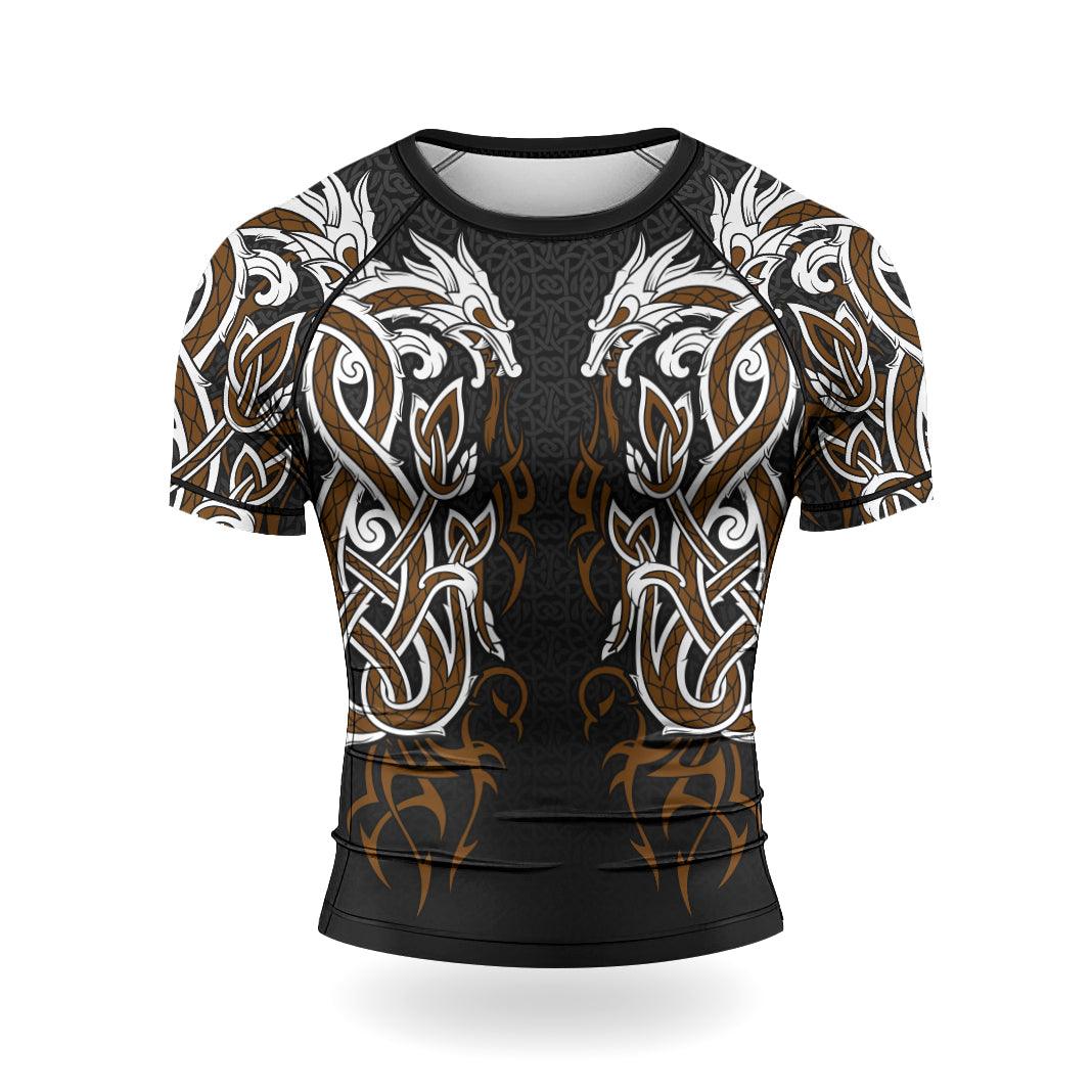 Rashninja Viking Dragon Majesty Ranked Men's Short Sleeve Rash Guard