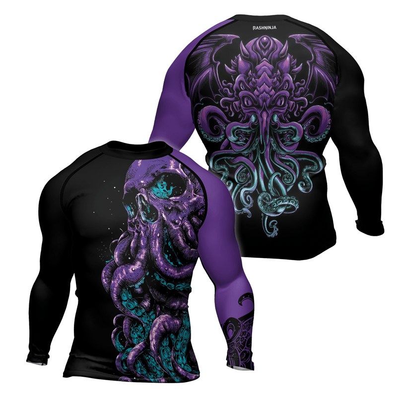 Rashninja Cthulhu Rises Men's Long Sleeve Rash Guard