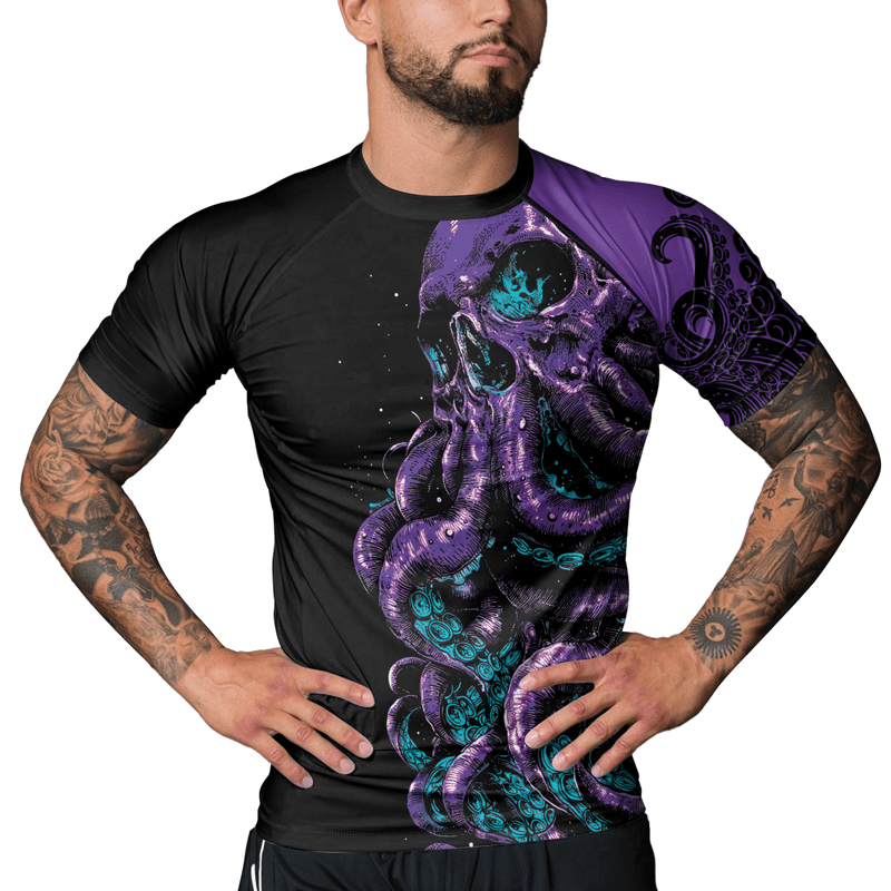 Rashninja Cthulhu Rises Men's Short Sleeve Rash Guard