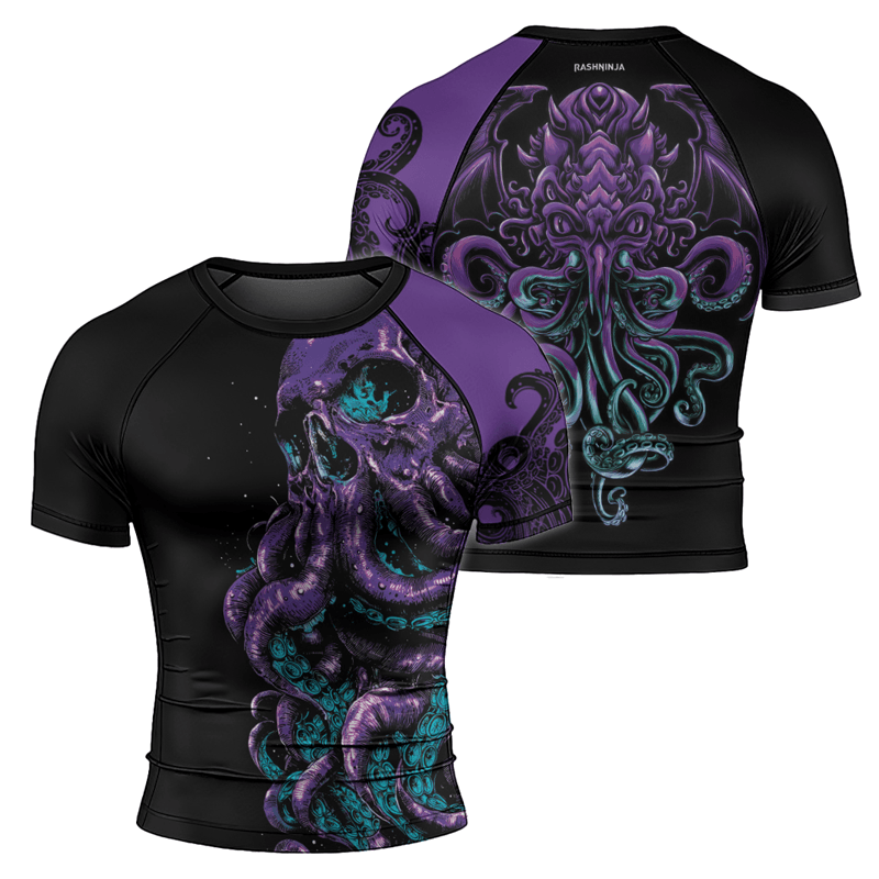 Rashninja Cthulhu Rises Men's Short Sleeve Rash Guard