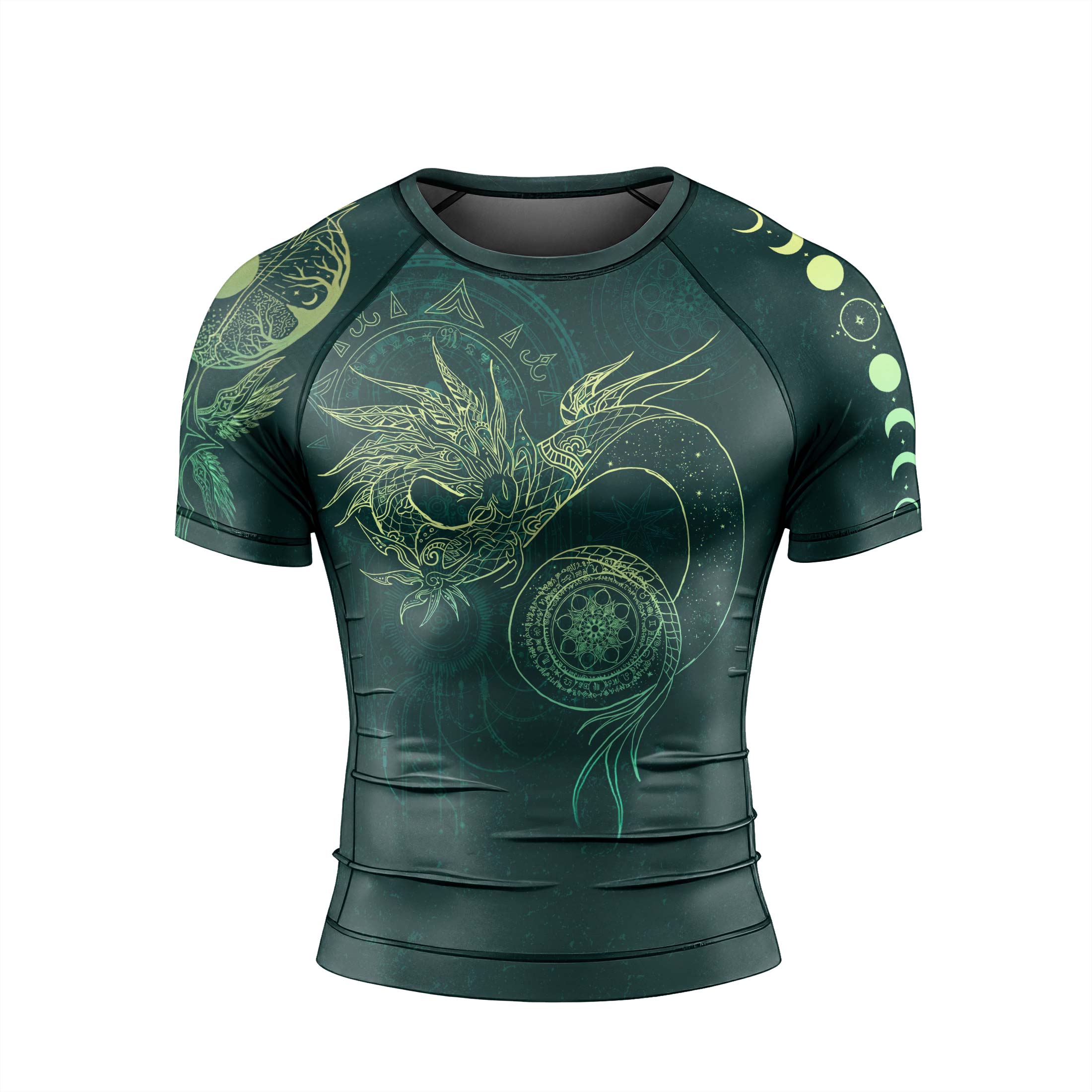 Celestial Dragon Rune Men's Short Sleeve Rash Guard