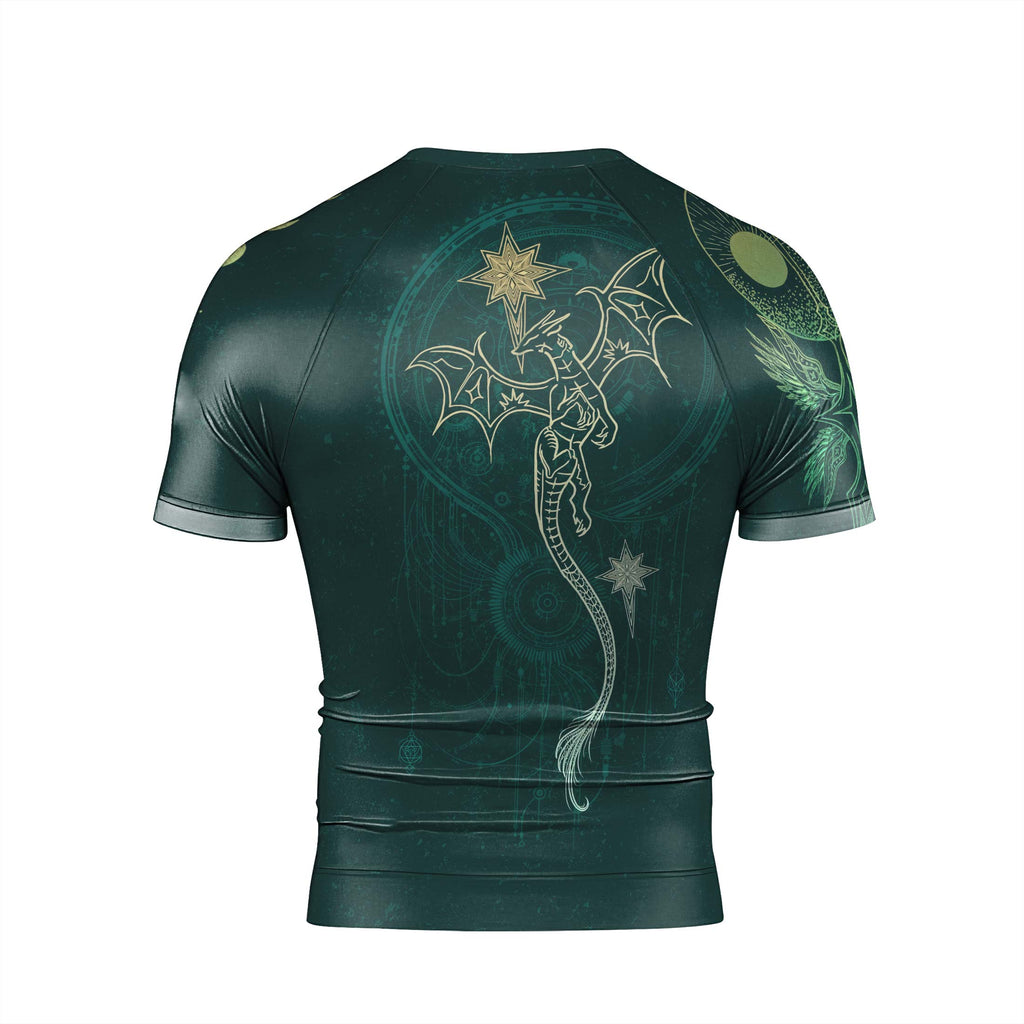Celestial Dragon Rune Men's Short Sleeve Rash Guard