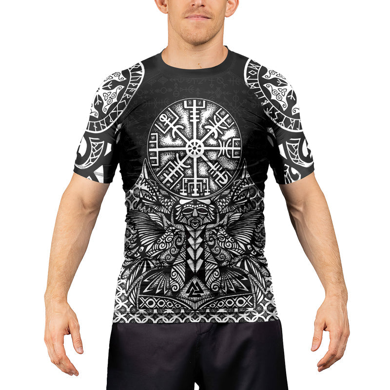 Rashninja Guidance of Odin Men's Short Sleeve Rash Guard