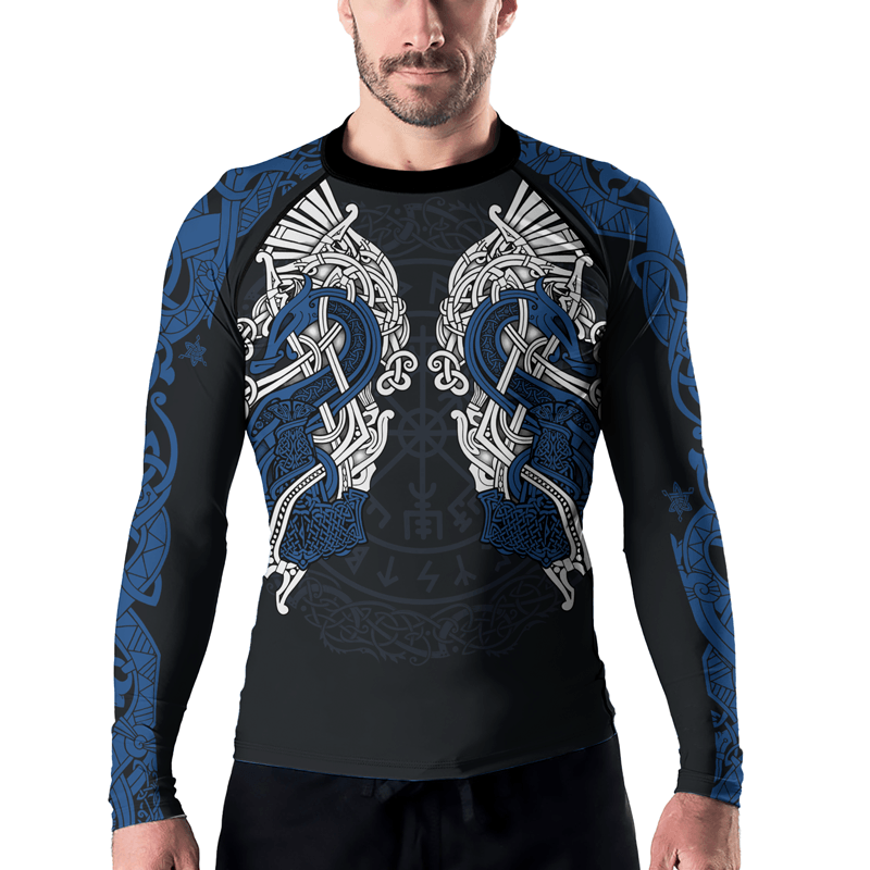 Rashninja Thor's Mighty Hammer Men's Long Sleeve Rash Guard