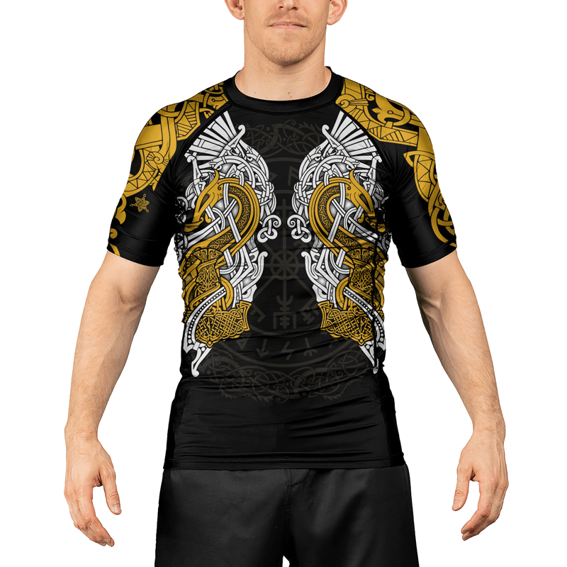 Rashninja Mjolnir's Might Men's Short Sleeve Rash Guard