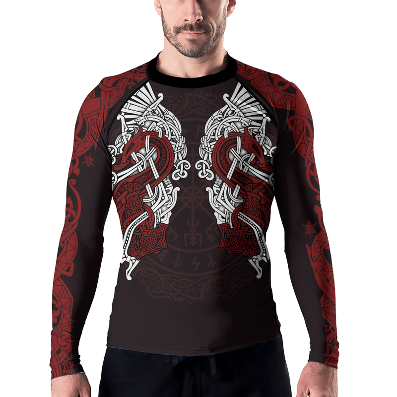 Rashninja Mjolnir's Might Men's Long Sleeve Rash Guard