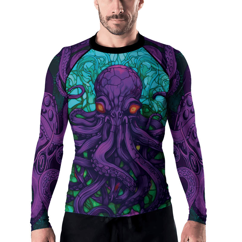 Rashninja Eldritch Entity Cthulhu Men's Long Sleeve Rash Guard